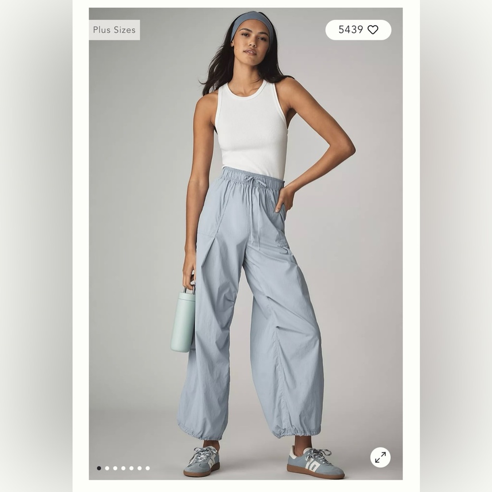 Light Blue Wide-Leg Utility Jumpsuit